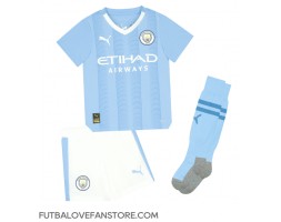 Manchester City Julian Alvarez #19 Domáci Detský futbalový dres 2023-24 Krátky Rukáv (+ trenírky)